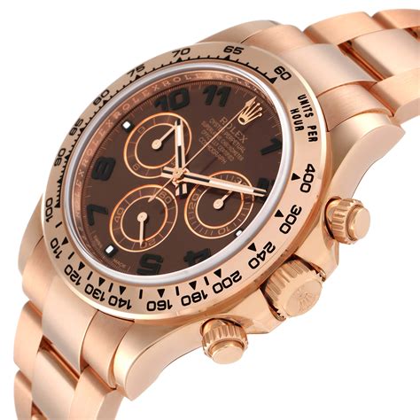 rolex daytona rose gold brown dial